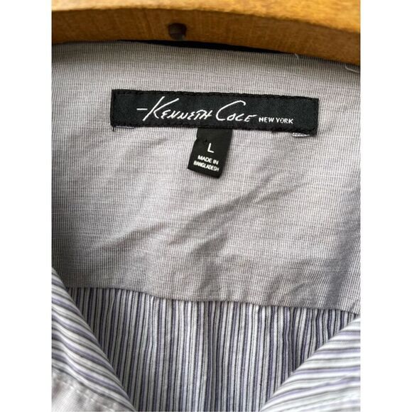 Kenneth Cole men’s size L striped button up shirt - Picture 6 of 7